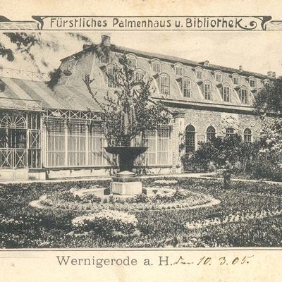 Bild vergrößern: PK_I_0286 Wernigerode Schloss Frstliches Palmenhaus u. Bibliothek