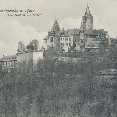 Bild vergrößern: PK_I_0237 Wernigerode Schloss v. Sden