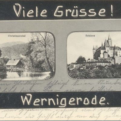 Bild vergrößern: PK_V_0336 Wernigerode Stadtansichten Schloss, Christianental
