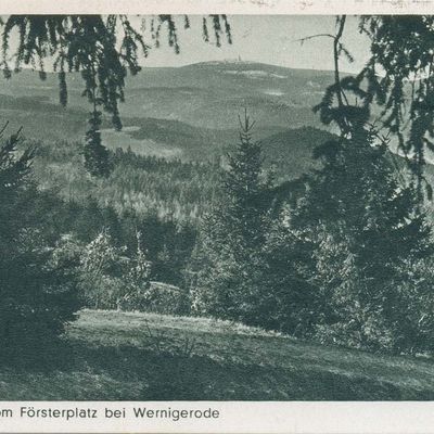 Bild vergrößern: PK_V_0373 Wernigerode Stadtansichten Brockenblick vom Försterplatz