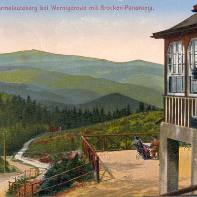 Bild vergrößern: PK_VI_0068 Wernigerode Ausflugsziele Berggasthaus Armeleuteberg mit Brocken