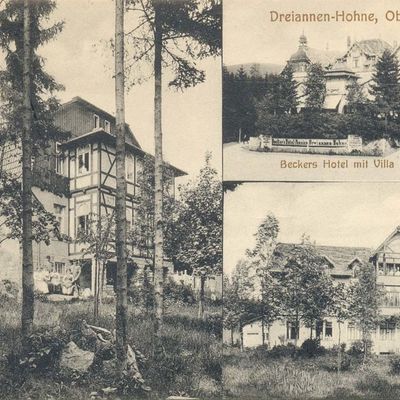 Bild vergrößern: PK_VI_0183 Wernigerode Ausflugsziele Drei Annen-Hohne, Beckers Hotel mit Villa Hedwig