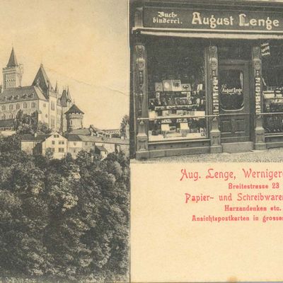 Bild vergrößern: PK_XI_0013 Wernigerode Gewerbe August Lenge, Buchbinderei