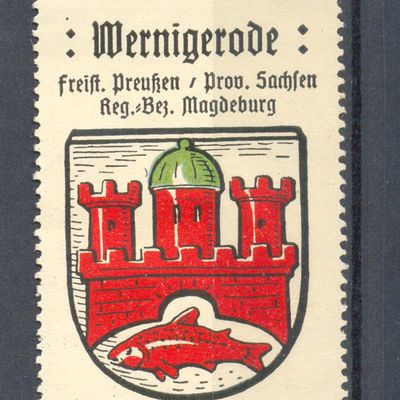 Bild vergrößern: PK_XII_0040 Wernigerode Geschichtl. Ereignisse Wappen Wernigerode Freistaat Preuen