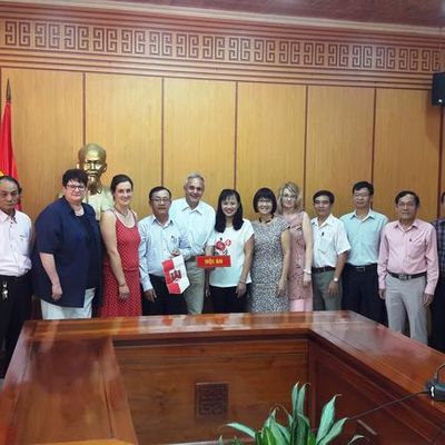Offizielle Begrüßung der Delegation im Rathaus Hoi Ans