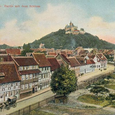 Bild vergrößern: PK_I_0097 Wernigerode Schloss Partie mit Schloss