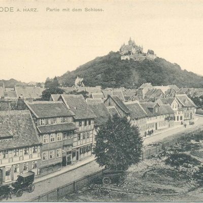 Bild vergrößern: PK_I_0098 Wernigerode Schloss Partie mit Schloss
