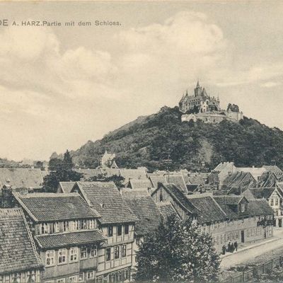 Bild vergrößern: PK_I_0103 Wernigerode Schloss Partie mit Schloss