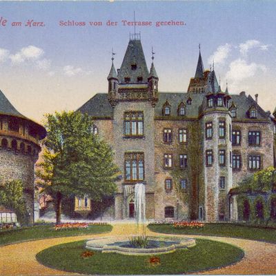 Bild vergrößern: PK_I_0120 Wernigerode Schloss von der Terrasse aus gesehen