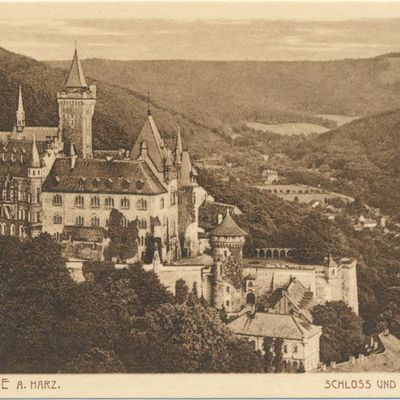 Bild vergrößern: PK_I_0130 Wernigerode Schloss Schloss und Mühlental