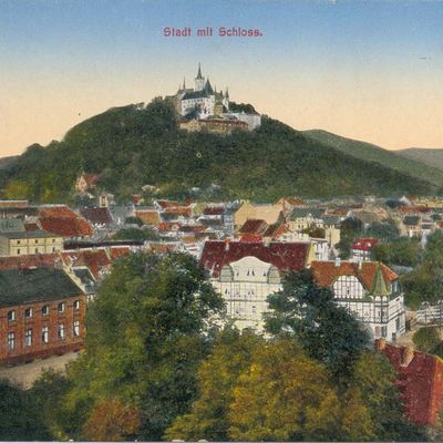 Bild vergrößern: PK_I_0153 Wernigerode Schloss Stadt m. Schloss