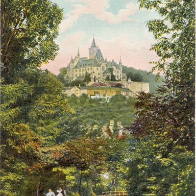 Bild vergrößern: PK_I_0158 Wernigerode Schloss Partie mit d. Schloss