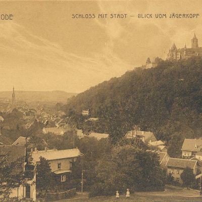 Bild vergrößern: PK_I_0169 Wernigerode Schloss Schloss m. Stadt