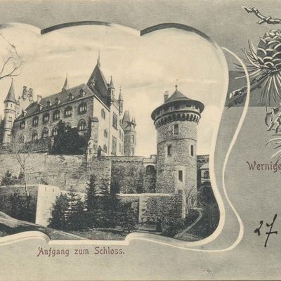 Bild vergrößern: PK_I_0175 Wernigerode Schloss Aufgang z. Schloss