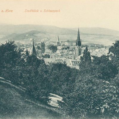 Bild vergrößern: PK_I_0205 Wernigerode Schloss Stadtbl. v. Schlosspark