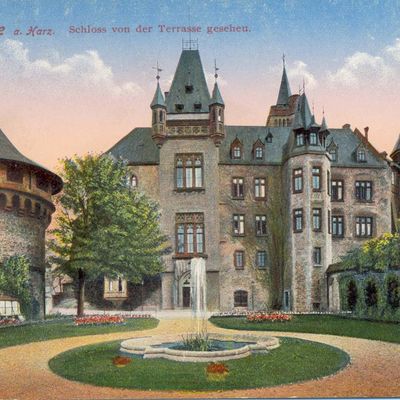 Bild vergrößern: PK_I_0211 Wernigerode Schloss v. d. Terrasse gesehen