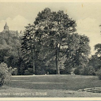 Bild vergrößern: PK_I_0229 Wernigerode Schloss Lustgarten u. Schloss