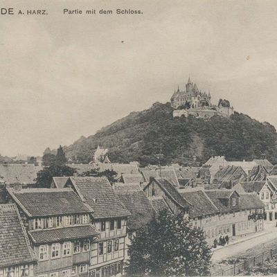Bild vergrößern: PK_I_0251 Wernigerode Schloss Partie m. d. Schloss