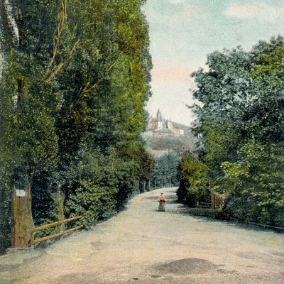 Bild vergrößern: PK_I_0258 Wernigerode Schloss Blick z. Schloss