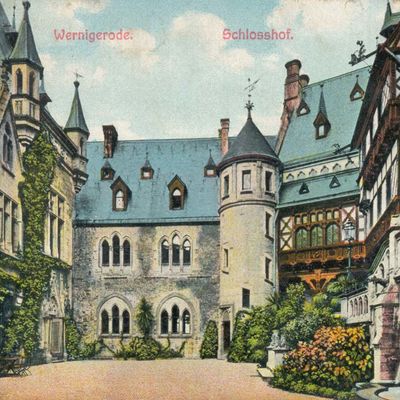 Bild vergrößern: PK_I_0282 Wernigerode Schloss Schlosshof