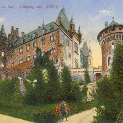 Bild vergrößern: PK_I_0300 Wernigerode Schloss Aufgang zum Schloss