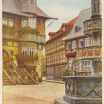 Bild vergrößern: PK_II_0008 Wernigerode Rathaus Rathaus u. Brunnen