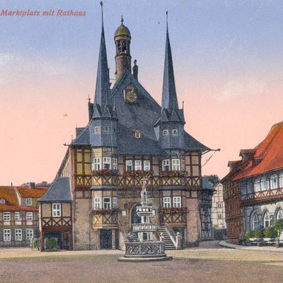 Bild vergrößern: PK_II_0047 Wernigerode Rathaus Marktpl. m. Rathaus