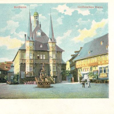 Bild vergrößern: PK_II_0049 Wernigerode Rathaus Rathaus u. Goth. Haus