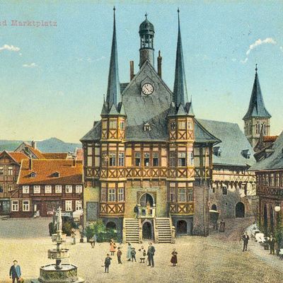 Bild vergrößern: PK_II_0051 Wernigerode Rathaus Rathaus u. Marktplatz