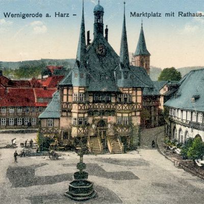 Bild vergrößern: PK_II_0064 Wernigerode Rathaus Marktplatz m. Rathaus