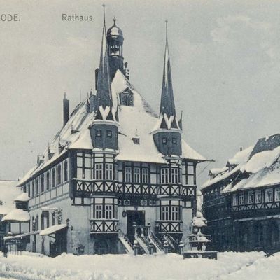 Bild vergrößern: PK_II_0076 Wernigerode Rathaus Rathaus i. Winter