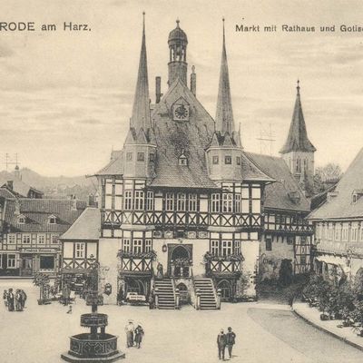 Bild vergrößern: PK_II_0078 Wernigerode Rathaus Marktplatz m. Rathaus