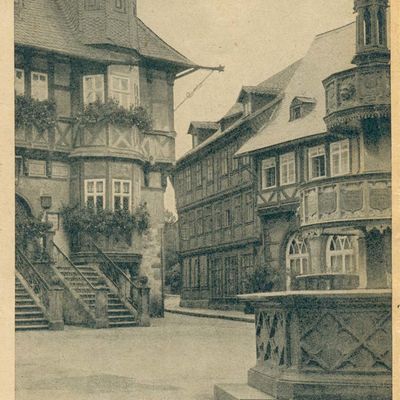 Bild vergrößern: PK_II_0093 Wernigerode Rathaus m. Marktbrunnen