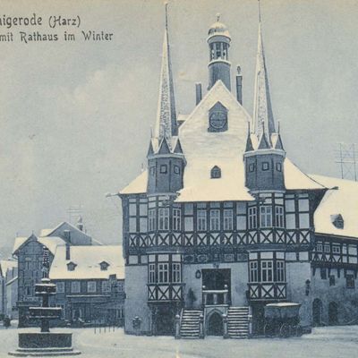 Bild vergrößern: PK_II_0112 Wernigerode Rathaus Marktpl. u. Rathaus