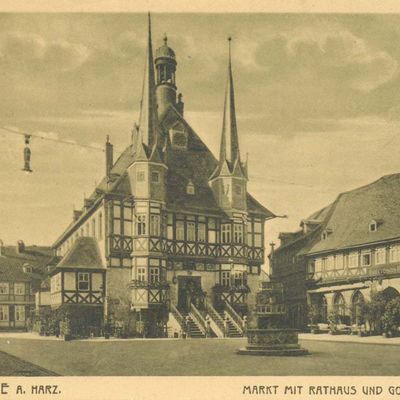 Bild vergrößern: PK_II_0132 Wernigerode Rathaus Markt m. Rathaus