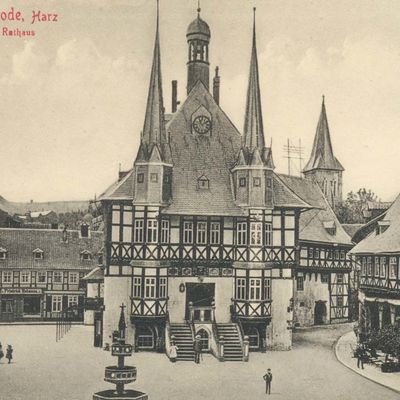 Bild vergrößern: PK_II_0137 Wernigerode Rathaus Markt m. Rathaus