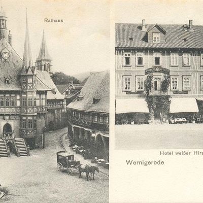 Bild vergrößern: PK_II_0180 Wernigerode Rathaus m. Hotel weißer Hirsch