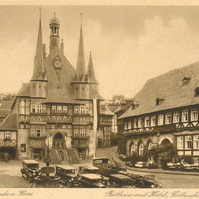 Bild vergrößern: PK_II_0188 Wernigerode Rathaus Rathaus m. Hotel Gotschisches Haus