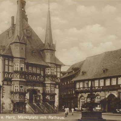 Bild vergrößern: PK_II_0194 Wernigerode Rathaus Marktplatz m. Rathaus