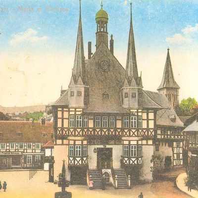 Bild vergrößern: PK_II_0210 Wernigerode Rathaus Markt m. Rathaus