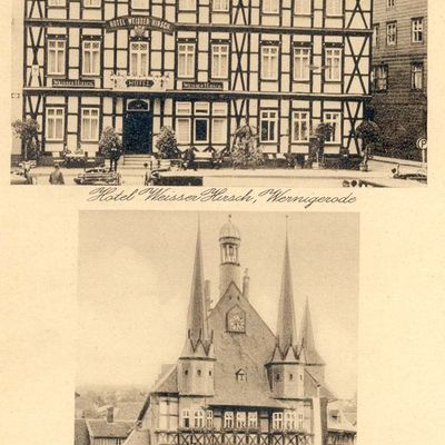 Bild vergrößern: PK_II_0217 Wernigerode Rathaus Rathaus u. Hotel weißer Hirsch