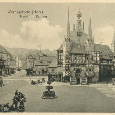 Bild vergrößern: PK_II_0033 Wernigerode Rathaus Markt m. Rathaus