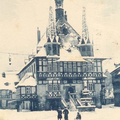 Bild vergrößern: PK_II_0123 Wernigerode Rathaus Rathaus i. Winter