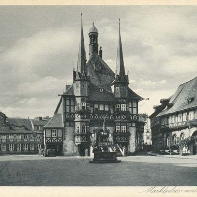 Bild vergrößern: PK_II_0133 Wernigerode Rathaus Marktplatz m. Rathaus