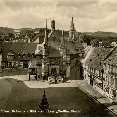 Bild vergrößern: PK_II_0139 Wernigerode Rathaus Blick v. Weißer Hirsch