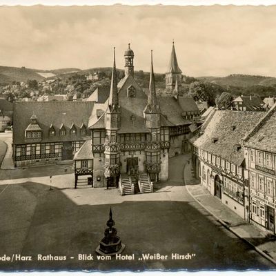 Bild vergrößern: PK_II_0140 Wernigerode Rathaus Blick v. Weißer Hirsch