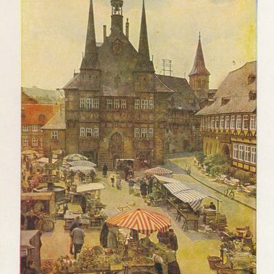 Bild vergrößern: PK_II_0176 Wernigerode Rathaus Marttag in Wgd.