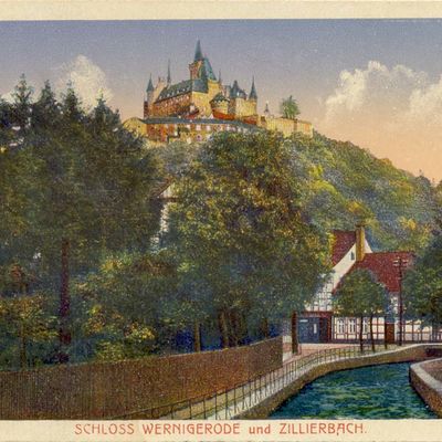 Bild vergrößern: Wernigerode Innenstadt Schloss u. Zillierbach (PK_III_0126)