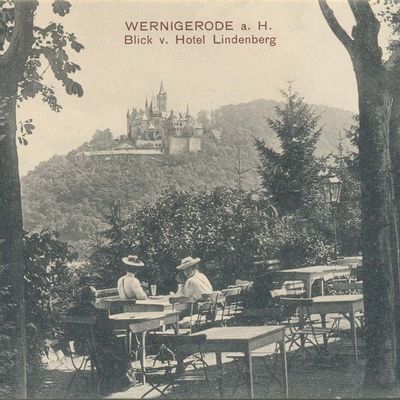 Bild vergrößern: PK_IV_0252 Wernigerode Hotels Blick v. Hotel Lindenberg