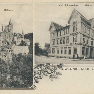 Bild vergrößern: PK_IV_0242 Wernigerode Hotels Hotel Hohenzollern u. Schloss